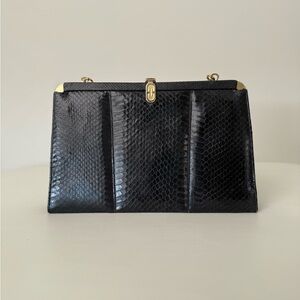 Genuine Snakeskin Leather Vintage Handbag